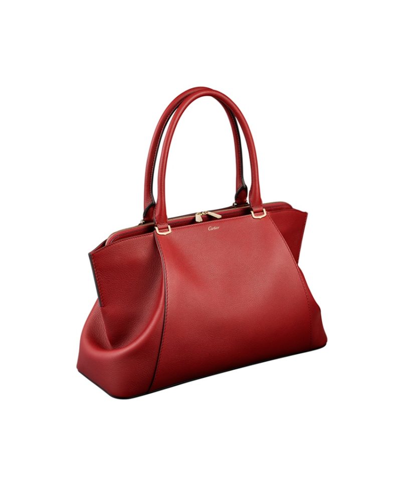 红色帆布手提包 - 图片 2