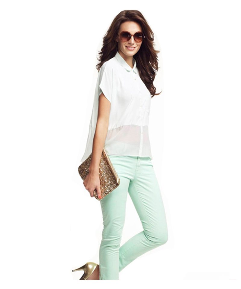 白色商务上下衣裙 - 图片 2