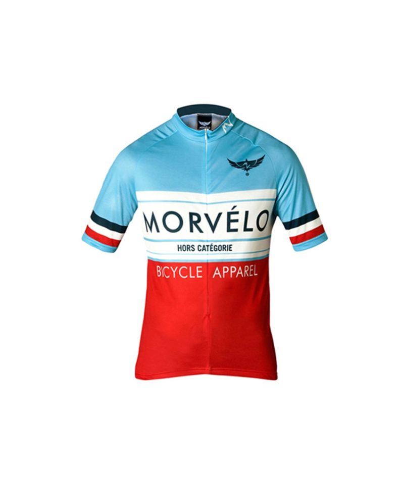 蓝白红运动短袖